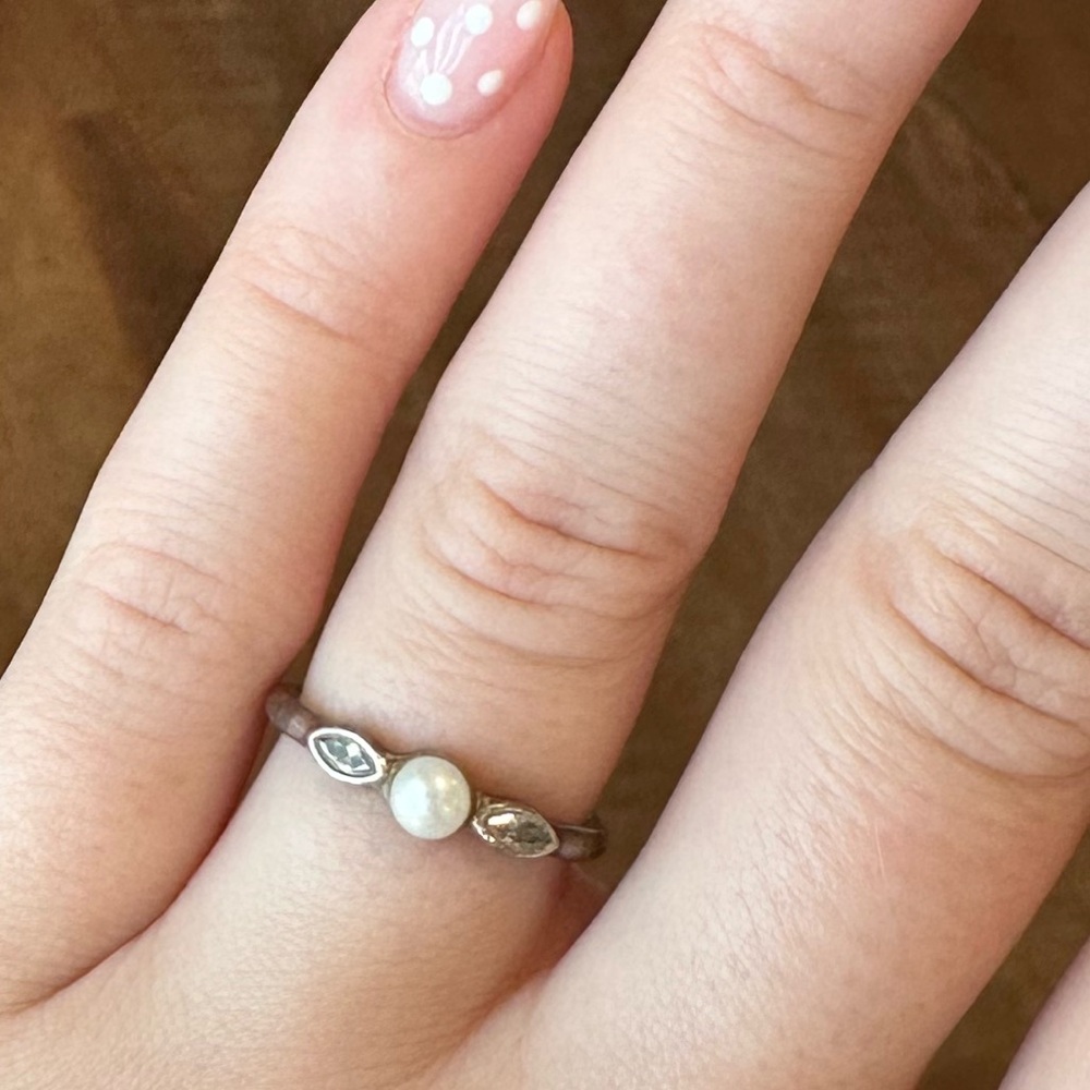 Pandora Pearl Silver Ring